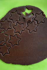 Making Christmas Gingerbread Cookies - Dough and Cutters