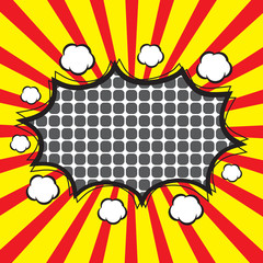 Blank comic speech bubbles design for comic background