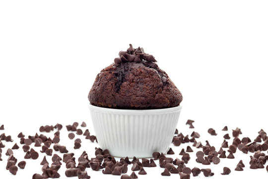 Muffin with chocolate chips