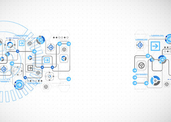 Abstract technology concept of business background.