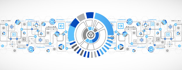 Abstract technology concept of business background.