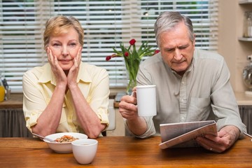 Senior couple spending the morning together