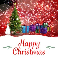 Fototapeta na wymiar Composite image of Christmas greeting card