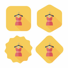 shopping dress flat icon with long shadow,eps10