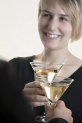 Anstossen mit Champagner