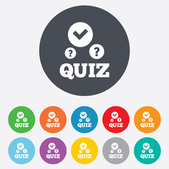 Quiz sign icon. Questions and answers game.