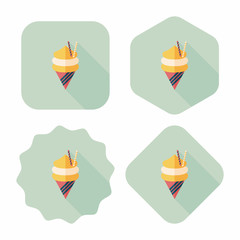 ice cream flat icon with long shadow,eps10