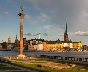 Naklejka premium View over the old town in Stockholm, Sweden