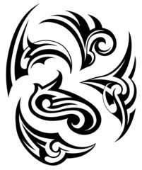 Tribal art tattoo set