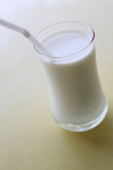 milk in the glass