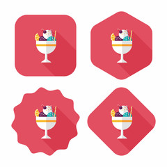 ice cream flat icon with long shadow,eps10