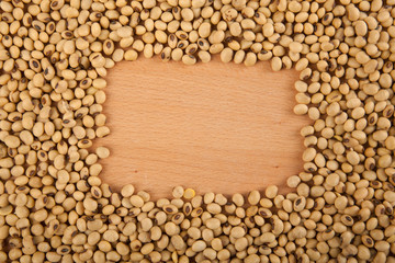 Soybeans with rectangular copy space