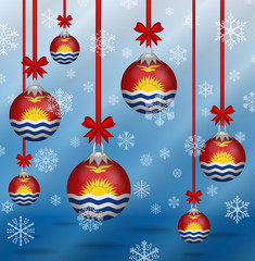 Christmas background flags Kiribati