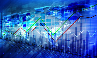 Stock market graph in abstract design