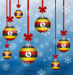 Christmas background flags Uganda