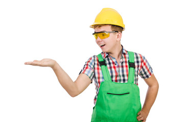 Industrial worker isolated on the white background
