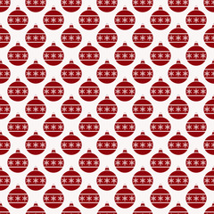 Seamless pattern with christmas ball. Vector background.