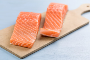 frisches Lachsfilet