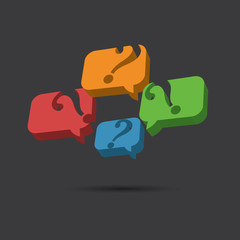 Vector of question marks icon