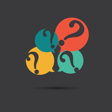 Vector of question marks icon