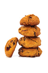 isolated tower of homemade cookies