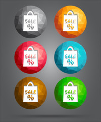 set of icons sale bag