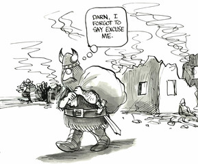 'Darn, I forgot to say excuse me.'