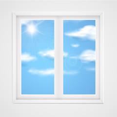 blue sky in the window