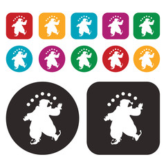 acrobatic clown icon / circus icon