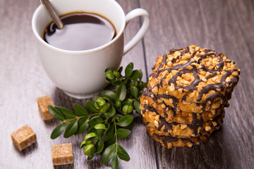 Fototapeta premium coffee with cookies
