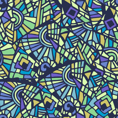 Seamless abstract mosaic multicolored pattern