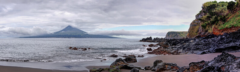 Beach near Pedro Miguel at Faial Island, Azores