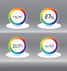 Color infographics on the shelf