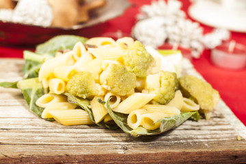 Pasta with cabbage and anchovies