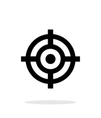 Crosshair icon on white background.