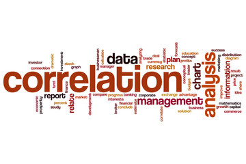 Correlation word cloud