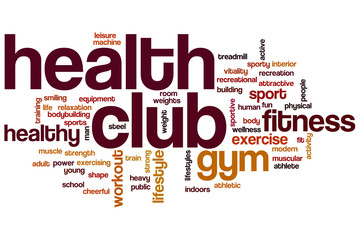 Health club word cloud