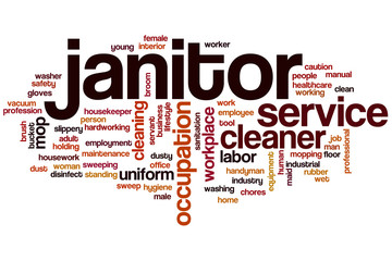 Janitor word cloud