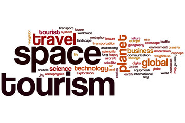 Space tourism word cloud