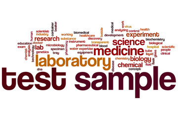 Test sample word cloud