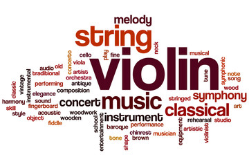 Violin word cloud