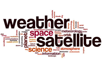 Weather satellite word cloud