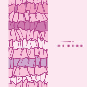 Vector Pink Ruffle Fabric Stripes Vertical Frame Seamless