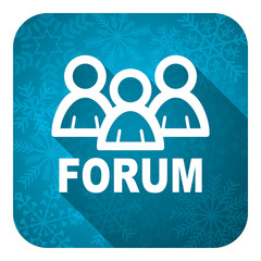 forum flat icon, christmas button