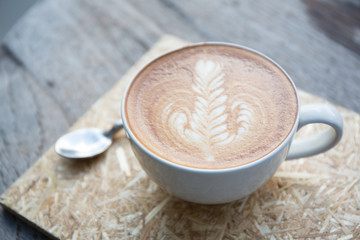 coffee on wood background