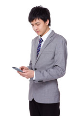 Businessman use the mobile phone