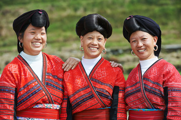 smiling chinese minority woman Yao