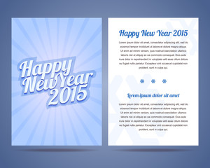 Happy New Year flyer design template.