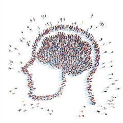 People in the form of a head.