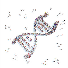 People in the form of DNA.